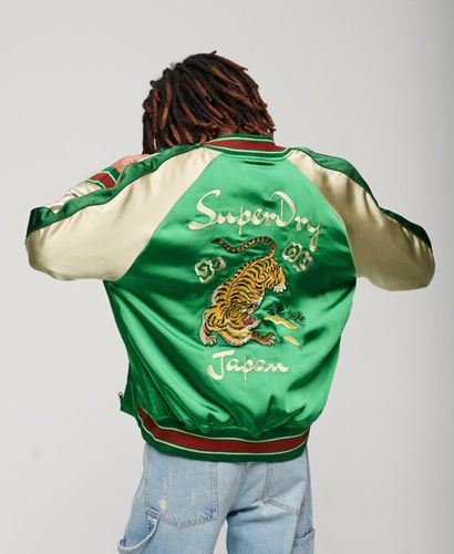 Men's Sukajan Embroidered Bomber Jacket Green / Bowling Green - Size: L - Superdry - Modalova