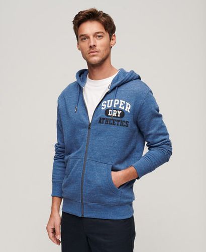 Men's Superstate Zip Hoodie Blue / Midwest Blue Marl - Size: Xxl - Superdry - Modalova