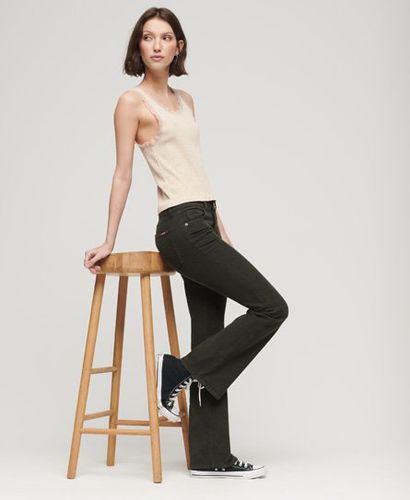 Women's Mid Rise Slim Cord Flare Jeans Green / Surplus Goods Olive - Size: 26/33 - Superdry - Modalova