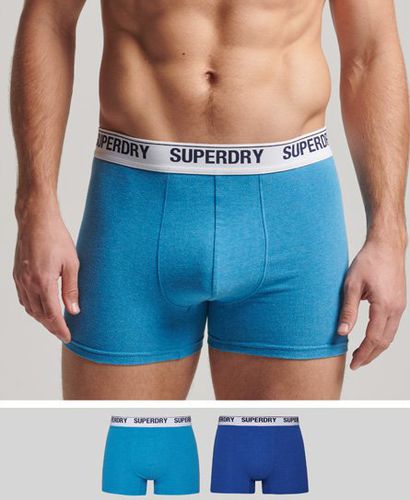 Men's Organic Cotton Boxer Double Pack / Mazarine/Electric - Size: S - Superdry - Modalova