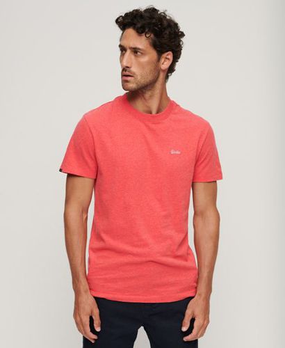 Men's Organic Cotton Essential Small Logo T-Shirt / Coral Marl - Size: Xxl - Superdry - Modalova