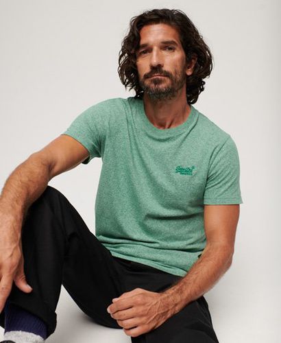 Men's Organic Cotton Essential Logo T-Shirt Green / Bright Green Grit - Size: S - Superdry - Modalova
