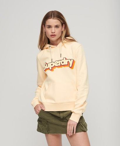 Women's 70s Classic Logo Hoodie White / Ivory - Size: 12 - Superdry - Modalova