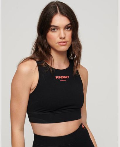 Women's Core Sports Bra Top Black / Black/Coral - Size: 8 - Superdry - Modalova