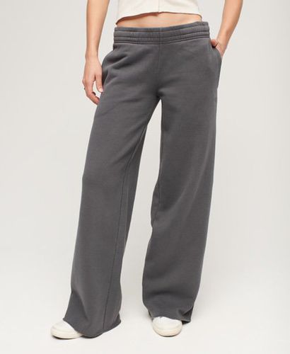 Women's Wash Straight Joggers Grey / Charcoal Grey - Size: 12 - Superdry - Modalova