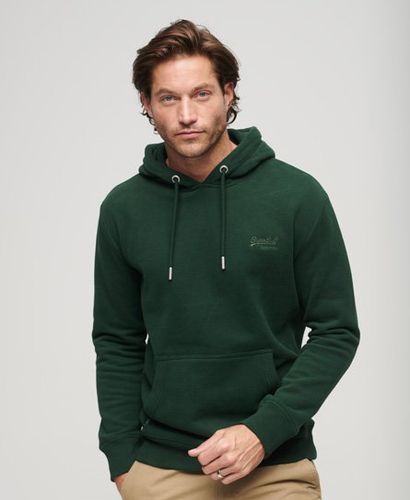 Mens Slim Fit Essential Logo Hoodie, Green, Size: XL - Superdry - Modalova