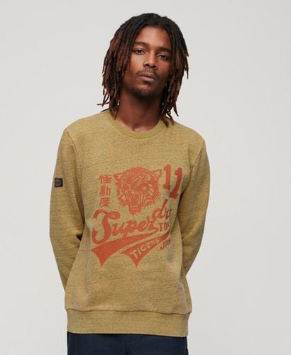 Men's College Scripted Graphic Crew Sweatshirt Yellow / Yellow Marl - Size: S - Superdry - Modalova