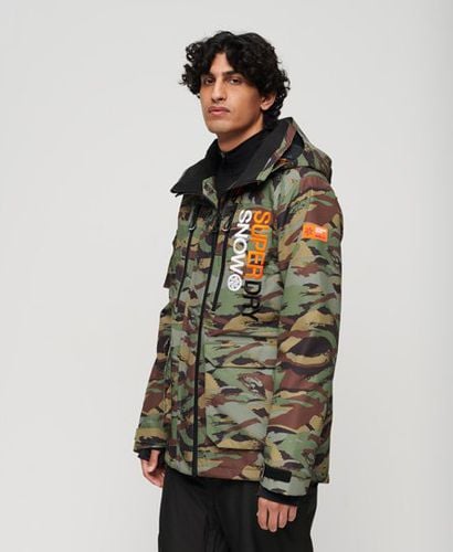 Men's Sport Ski Ultimate Rescue Jacket Green / Woodland Green Camo - Size: S - Superdry - Modalova