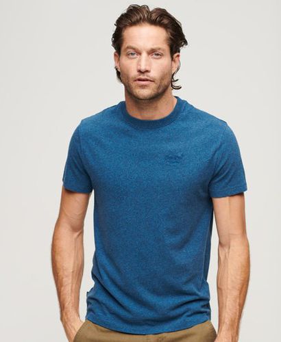 Men's Organic Cotton Essential Logo T-Shirt Blue / Charred Teal Grit - Size: S - Superdry - Modalova