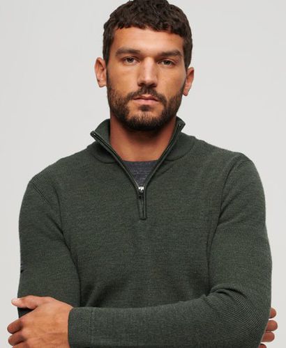 Men's Merino-Pullover mit Halblangem Reißverschluss - Größe: Xxxl - Superdry - Modalova