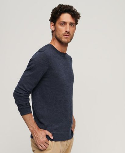 Men's Merino Crew Neck Jumper Blue / Regal Navy - Size: L - Superdry - Modalova