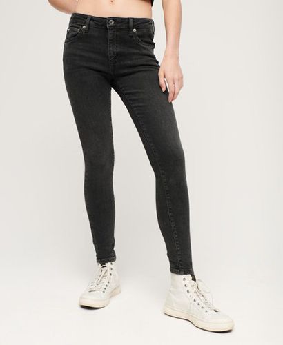 Women's Organic Cotton Vintage Mid Rise Skinny Jeans Black / Walcott Black Stone - Size: 24/32 - Superdry - Modalova