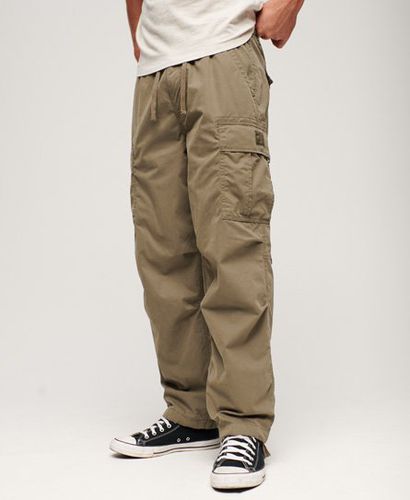 Men's Mens Cotton Vintage Parachute Cargo Pants, Khaki Organic, Size: 34/34 - Superdry - Modalova
