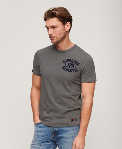Herren Vintage Athletic Chest Kurzarm-T-Shirt mit Logo-Druck, Größe: L - Superdry - Modalova