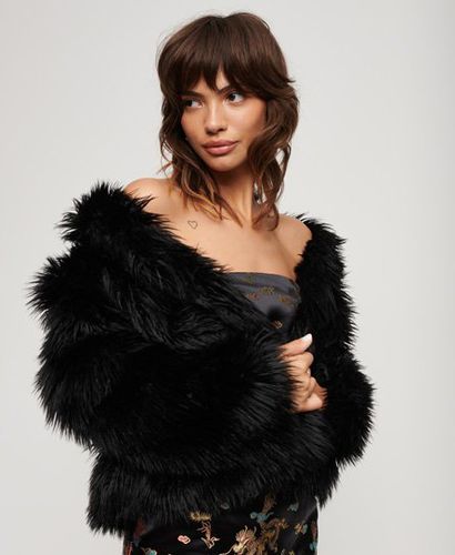 Women's Short Faux Fur Coat / Long - Size: 12 - Superdry - Modalova
