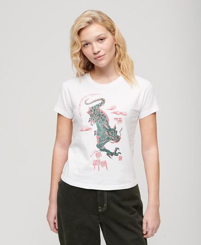 Women's Komodo x Kailash Dragon T-Shirt White / Optic - Size: 12 - Superdry - Modalova