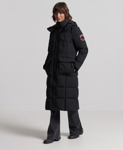 Women's Longline Everest Coat Black - Size: 8 - Superdry - Modalova