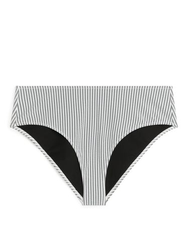 Bikinihose aus Seersucker Schwarz/weiß gestreift, Bikini-Unterteil in Größe 38. Farbe: - Arket - Modalova