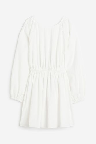 Rückenfreies Kleid mit Ballonärmeln Cremefarben, Alltagskleider in Größe L. Farbe: - H&M - Modalova