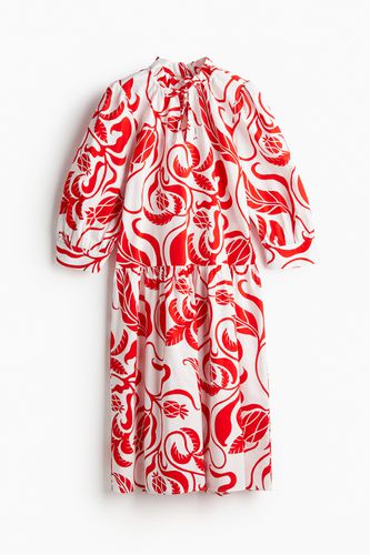Kleid mit Volantkragen Weiss/Rot gemustert, Alltagskleider in Größe XS. Farbe: - H&M - Modalova