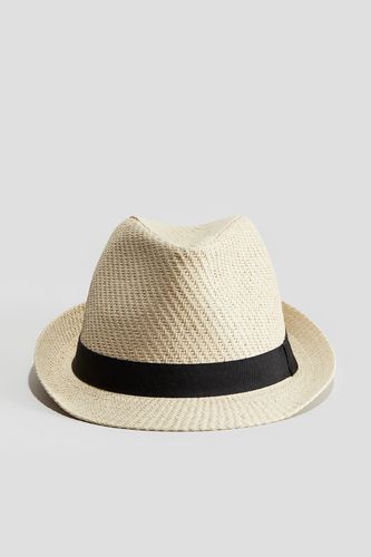 Strohhut im Fedora-Stil Hellbeige in Größe 158/170. Farbe: - H&M - Modalova