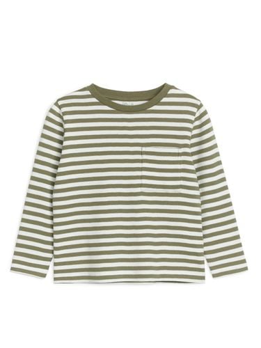 Langarm-T-Shirt Cremeweiß/Grün, T-Shirts & Tops in Größe 134/140. Farbe: - Arket - Modalova