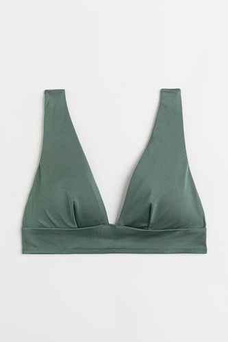 Wattiertes Bikinitop Dunkelgrün, Bikini-Oberteil in Größe 32. Farbe: - H&M - Modalova
