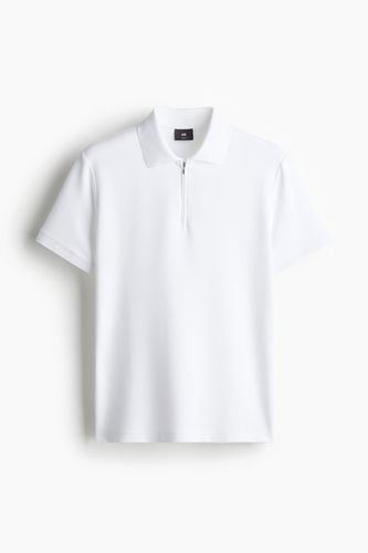 Poloshirt mit Zipper in Slim Fit Weiß, Poloshirts Größe XXXL. Farbe: - H&M - Modalova
