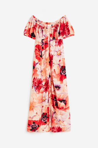 MAMA Off-Shoulder-Kleid Apricot/Geblümt, Kleider in Größe M. Farbe: - H&M - Modalova