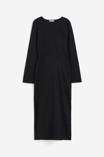 Jerseykleid mit Struktur Schwarz, Alltagskleider in Größe XS. Farbe: - H&M - Modalova