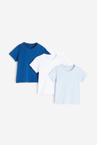 Er-Pack Baumwoll-T-Shirts Hellblau/Blau, T-Shirts & Tops in Größe 56. Farbe: - H&M - Modalova