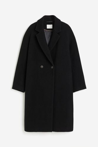 Zweireihiger Mantel aus Wollmix Schwarz, Mäntel in Größe L. Farbe: - H&M - Modalova