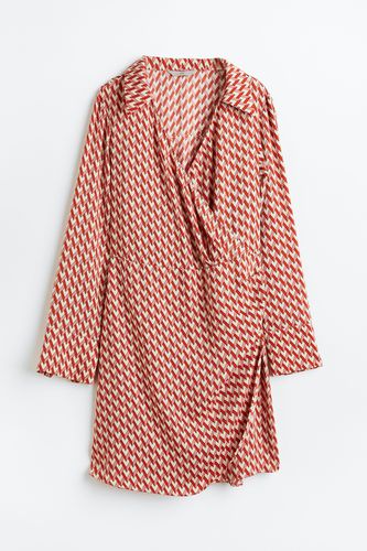Wickelkleid Rot/Gemustert, Alltagskleider in Größe XL. Farbe: - H&M - Modalova