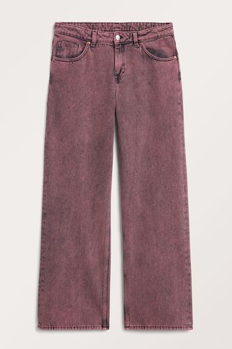 Naoki Lowwaist-Jeans in lockerer Passform Schwarz mit rosa Färbung, Baggy Größe 29/32. Farbe: - Monki - Modalova