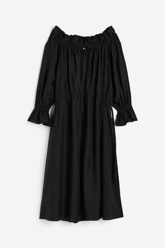 Langes Off-Shoulder-Kleid Schwarz, Alltagskleider in Größe L. Farbe: - H&M - Modalova