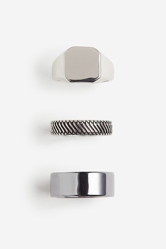 Er-Pack Ringe Silberfarben/Schwarz in Größe L. Farbe: - H&M - Modalova