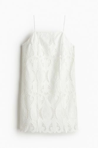 Trägerkleid mit Broderie Anglaise Weiß, Party kleider in Größe L. Farbe: - H&M - Modalova