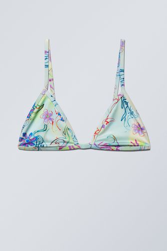 Bedrucktes Triangel-Bikinitop DIY Blume, Bikini-Oberteil in Größe XL. Farbe: - Weekday - Modalova