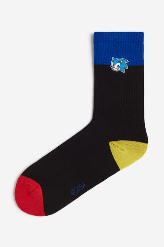 Socken mit Motiv Blau/Sonic der Igel in Größe 43/45. Farbe: - H&M - Modalova
