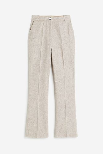 Elegante Hose aus Wollmix Beigemeliert, Anzughosen in Größe 38. Farbe: - H&M - Modalova