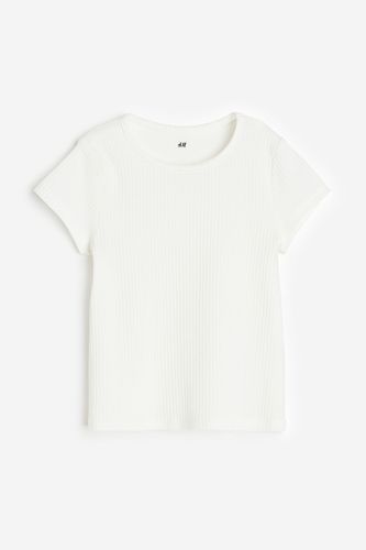 Geripptes Baumwollshirt Weiß, T-Shirts & Tops in Größe 92. Farbe: - H&M - Modalova