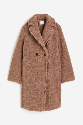 Mantel aus Teddyfleece Dunkelbeige, Mäntel in Größe L. Farbe: - H&M - Modalova