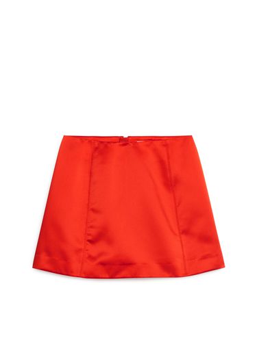 Minirock aus Satin Knallrot, Röcke in Größe 34. Farbe: - Arket - Modalova