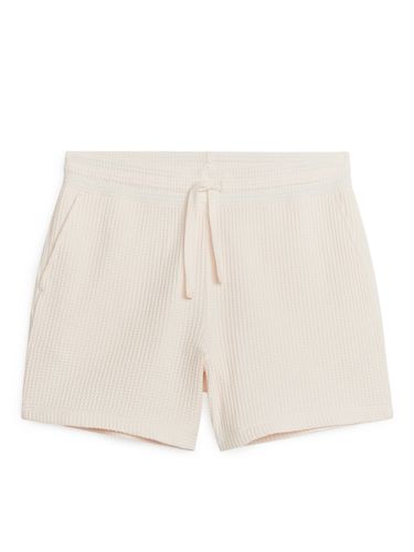 Baumwollshorts mit Waffelmuster Cremeweiß in Größe L. Farbe: - Arket - Modalova