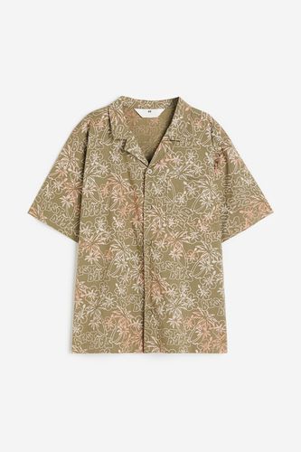 Freizeithemd aus Baumwolle Khakigrün/Tropisch, Hemden & Blusen in Größe 158. Farbe: - H&M - Modalova