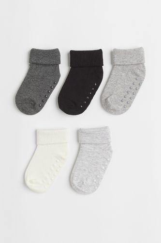 Er-Pack Antirutsch-Socken Dunkelgrau/Schwarz in Größe 10/12. Farbe: - H&M - Modalova