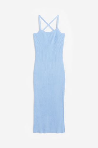 Rückenfreies Kleid aus Rippstrick Hellblau, Alltagskleider in Größe XL. Farbe: - H&M - Modalova