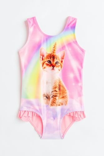 Badeanzug mit Print Rosa/Katze in Größe 92. Farbe: - H&M - Modalova