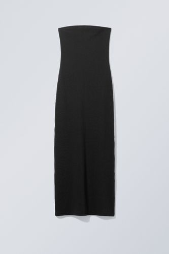 Geripptes Kleid Tania Schwarz, Alltagskleider in Größe XL. Farbe: - Weekday - Modalova