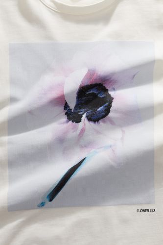 T-Shirt mit Print Weiß/Blume in Größe S. Farbe: - H&M - Modalova